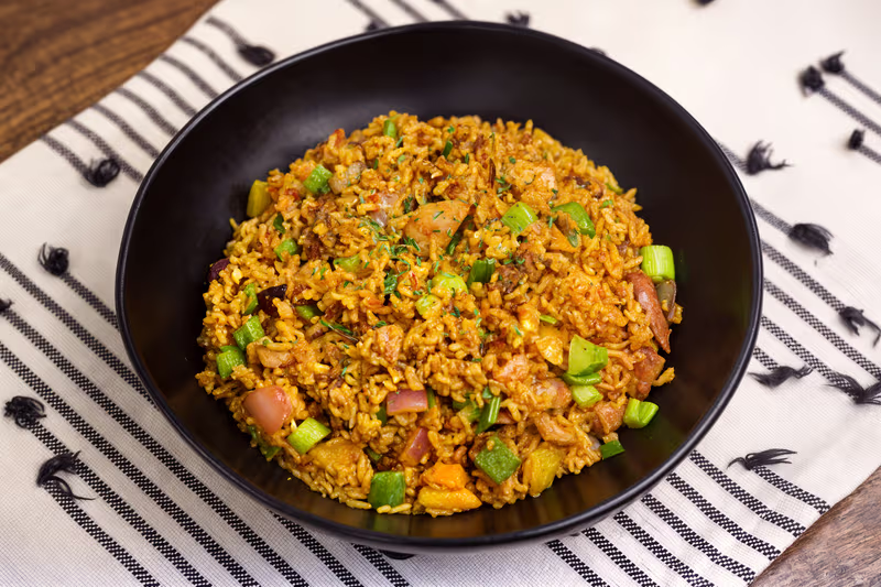 Menu Six jollof fried rice bowl
