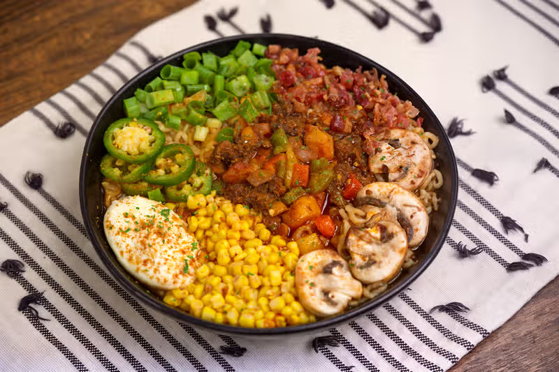 Fusion ramen and rice bowl menu favorites